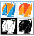 sailing set vector image vector image
