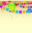 carnival garland with pennants confetti vector image