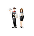 waiter character design vector image