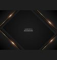 abstract luxury black triangles shapes with gold vector image