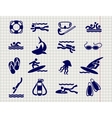 active sport flat icons vector image vector image
