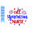 all american nurse vector image