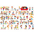 boys girls children in educational fun activty vector image