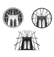 brooklyn bridge new york vector image vector image