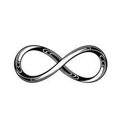 Infinity symbols with words for tattoo Royalty Free Vector