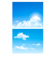 set of nature backgrounds with cloud and sky vector image