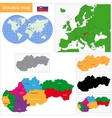 slovakia map vector image
