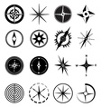compass icons set vector image