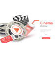 online movie service mobile cinema vector image