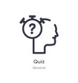 Outline test quiz icon isolated black simple line Vector Image