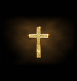 religious crusifix symbol on brown fog background vector image
