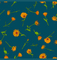 seamless pattern with flowers vector image