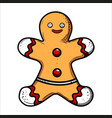 color sketch gingerbread man vector image