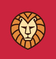 lion head - logo template creative vector image vector image