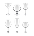 object cocktail glasses vector image vector image