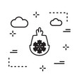 snow flake icon in creative design with elements vector image