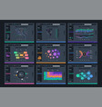 ui kit for infographics charts vector image vector image