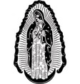 virgin guadalupe with mexican lucha libre vector image vector image