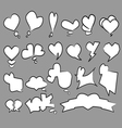 20 heart text bubble set vector image