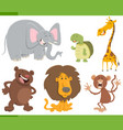 cute animals cartoon set vector image