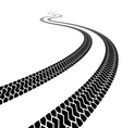 winding trace of the terrain tyres vector image vector image