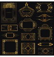 art deco vintage frames and design elements vector image
