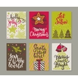 collection of six christmas greeting cards vector image