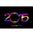 colorful 2015 happy new year background vector image