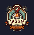 design graphic badge logo in retro vector image