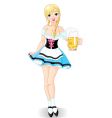oktoberfest girl vector image vector image