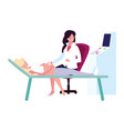pregnant woman with doctor design vector image