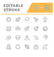 set line icons space vector image