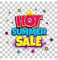 comic text advertise glosssy summer sale vector image vector image