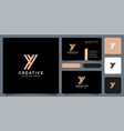 letter y logo icon design template vector image