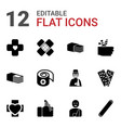 12 bandage icons vector image vector image