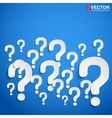 background with many randomly question marks vector image
