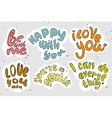 cartooning lettering about love vector image