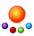 colorful glossy spheres vector image