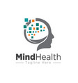 mind health medicine and nature logo designs vector image vector image