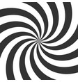 psychedelic spiral black and white hypnotic swirl vector image vector image