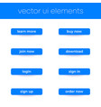 buttons for web and apps ui elements vector image vector image