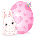 easter bunny and egg vector image vector image