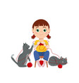 little girl behavior vector image