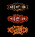 art nouveau label design set vector image vector image