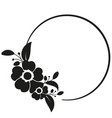 hand drawn wreath with flowers simple and elegant vector image