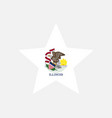 illinois usa star flag vector image vector image