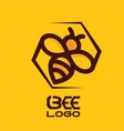 bee logo 5 vector image