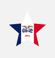 iowa usa star flag vector image vector image