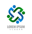 logo concept design rotate people symbol graphic vector image vector image