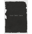 sheet of black torn paper vector image vector image